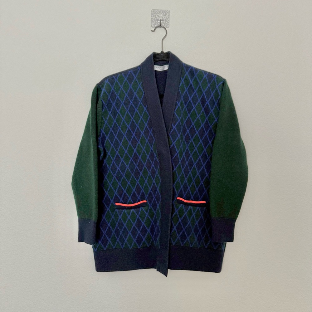 Sandro Rose Embroidered Wool Cardigan